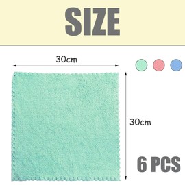 6 PCS Flannel Face Cloth Microfibre Face Cloth Reusable Facial Clean Cloth Makeup Remover Cloth Cotton Face Cloths Wash Cloth Face Face Cloths for Washing Face Face Towels