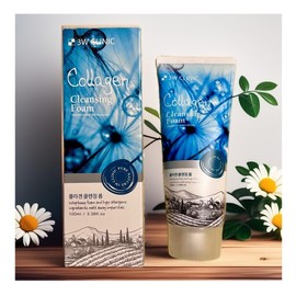 Generic 123 UBuy Shop_Korea Collagen Cleansing Foam Hydrating Removes Dead Cells 100ml, Clear