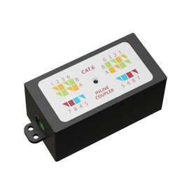 rhinocables rhinocables RJ45 Cat 6 Gigabit Inline Punchdown Krone Coupler Joiner for LAN Ethernet Cables (1, Black)