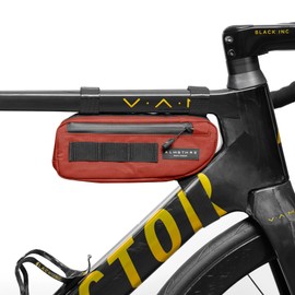 ALMSTHRE Compact Bike Frame Bag – Rust Red | Weather-Resistant, Waterproof Zippers & Dual-Sided Access for Road, MTB, and Ebike Frames