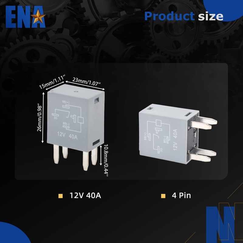 ENA 2 Pack 4-Pin 30AMP 12V DC SPST Multi-Purpose Fuse