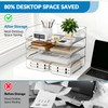 4-Tier Horizontal Acrylic Paper Organizer for A4/Letter Documents