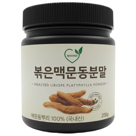 제이지허브 국산 청양 볶은 맥문동 분말 가루, 200g, 2개 Jayzy Herb Korean Cheongyang Roasted Hwanggeum Dong Powder, 200g, Set of 2