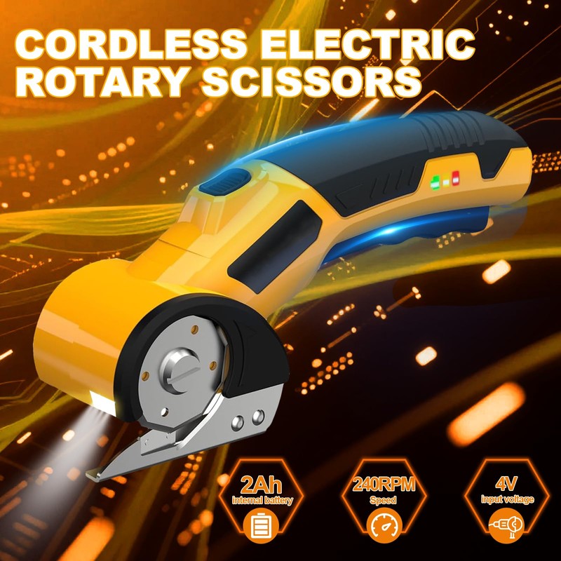 Cordless Electric Scissors - 4V Mini Electric Box Cutter, Carpet