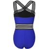 Hilor Women's One Piece Swimwear Front Crossover Swimsuits Hollow Bathing