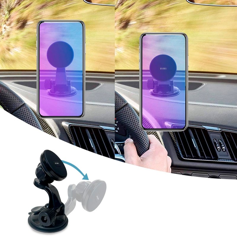 Vimi Soporte Chupon Base para Celular 360 Iman Magnetico Coche