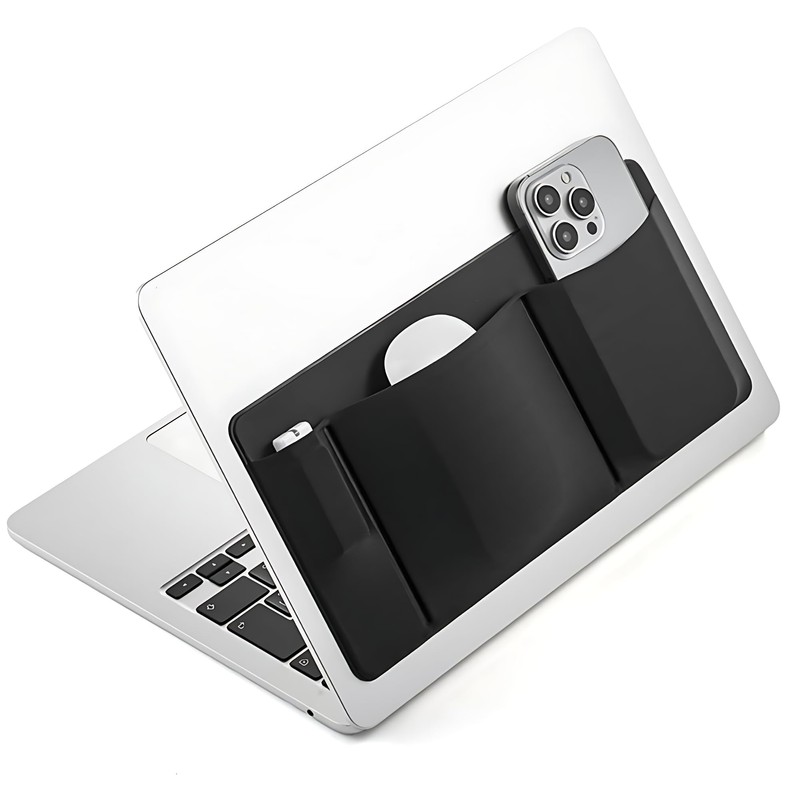 AMOZIFY 3-Pocket Organizer, Mouse Holder for Laptop Stick on –
