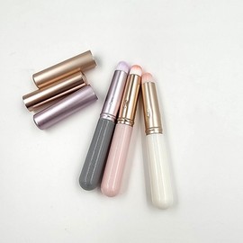 Portable Lip Brush with Case for On-the-Go Touch-Ups Lip Brush Pink 10ea