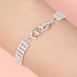 GEEHUA Bracelets Lobster Clasp with Double Opening, Stainless Steel Necklaces, Bracelet Shortener, Clasps for Bracelets, Clasps for Necklaces Clip, Bracelet Clasps (10 Silver)