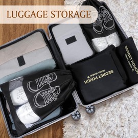 AiQInu 8-Piece Suitcase Organiser Set, Packing Cube Set, Travel, Packing Bags for Suitcases, Travel Organiser Set