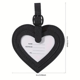 Ximimark 4pcs Heart Shaped Luggage Tag, Checked Suitcase Travel Supplies, Travel Accessories Luggage Tag