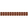 Efalock Metal Rollers Flocked Short Brown 28 mm Pack of