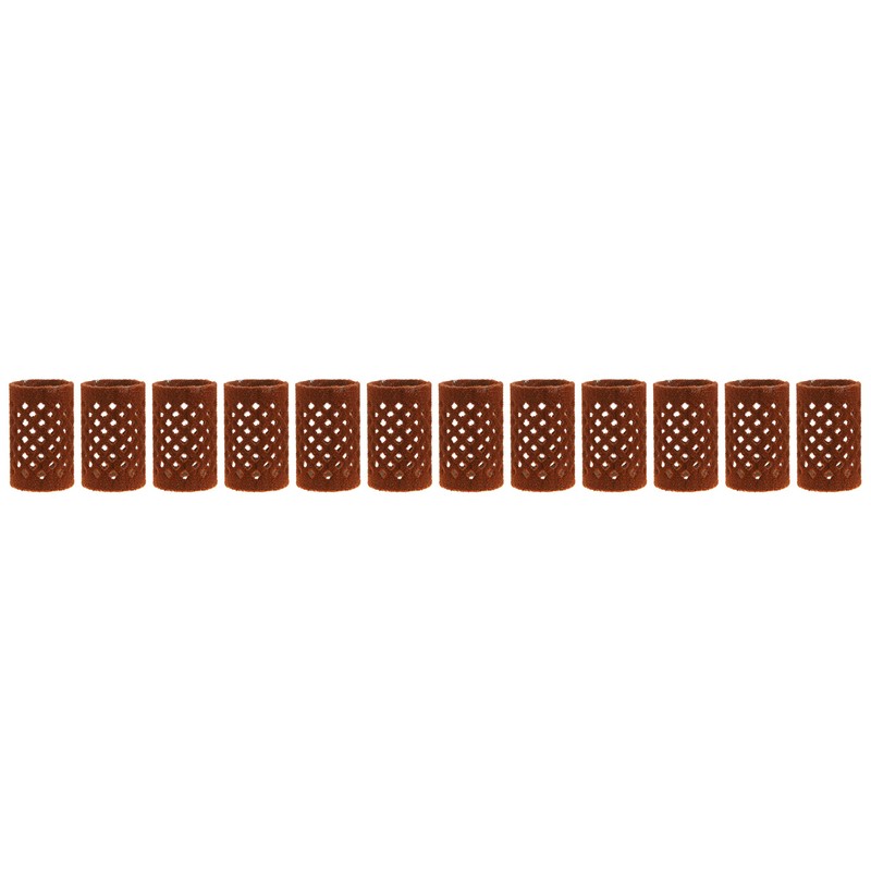 Efalock Metal Rollers Flocked Short Brown 28 mm Pack of