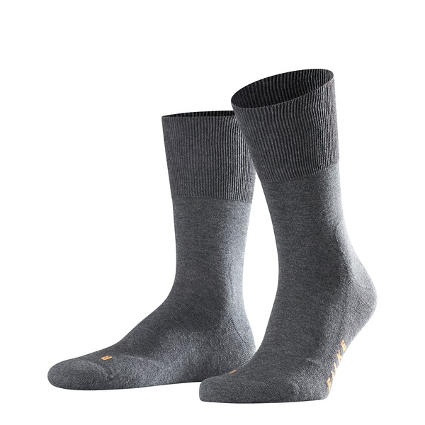 FALKE Unisex-Adult Run Socks, Cotton, Grey (Dark Grey 3970), US 10.5-11.5 (EU 44-45 Ι UK 9.5-10.5), 1 Pair