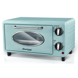 Elite Gourmet by Maximatic Americana Collection ETO147M Diner 50’s Retro Countertop Toaster oven, Bake, Toast, Fits 8” Pizza, Temperature Control & Adjustable 60-Minute Timer 1000W, 2 Slice, Mint