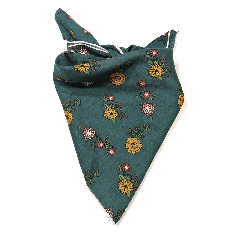 Shanlin - Bandanas unisex de algodón floral, 22 x 22
