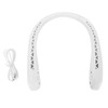White Adjustable Hanging Neck Electric Fan Bladeless Portable USB Charging