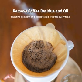 PakTalk Coffee Filters V60 Coffee Filter Size 02 Cone Coffee Filters 2-4 Cups for Pour Over and Drip Coffee Maker(Natural Brown, 100 Count)