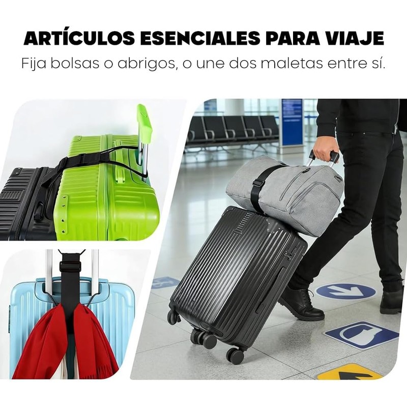 Juego de Correas de Equipaje(Negro)