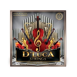 D'Luca Steel Acoustic Guitar Strings 6 Pcs Set (DVGSA)