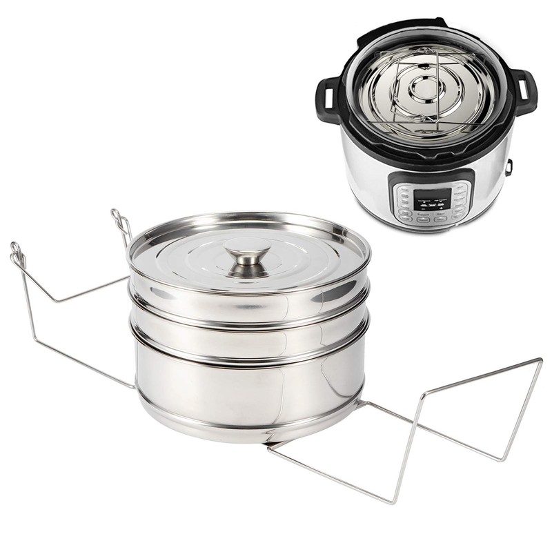 Stackable 3 Tier Food Steamer Pan Stainless Steel Steamer Pot