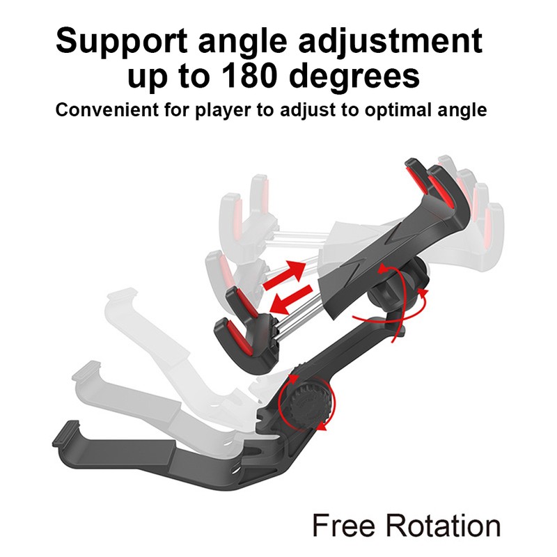 Wireless Gamepad Grip Holder Clip Free Rotation Adjustable Angel Bracket