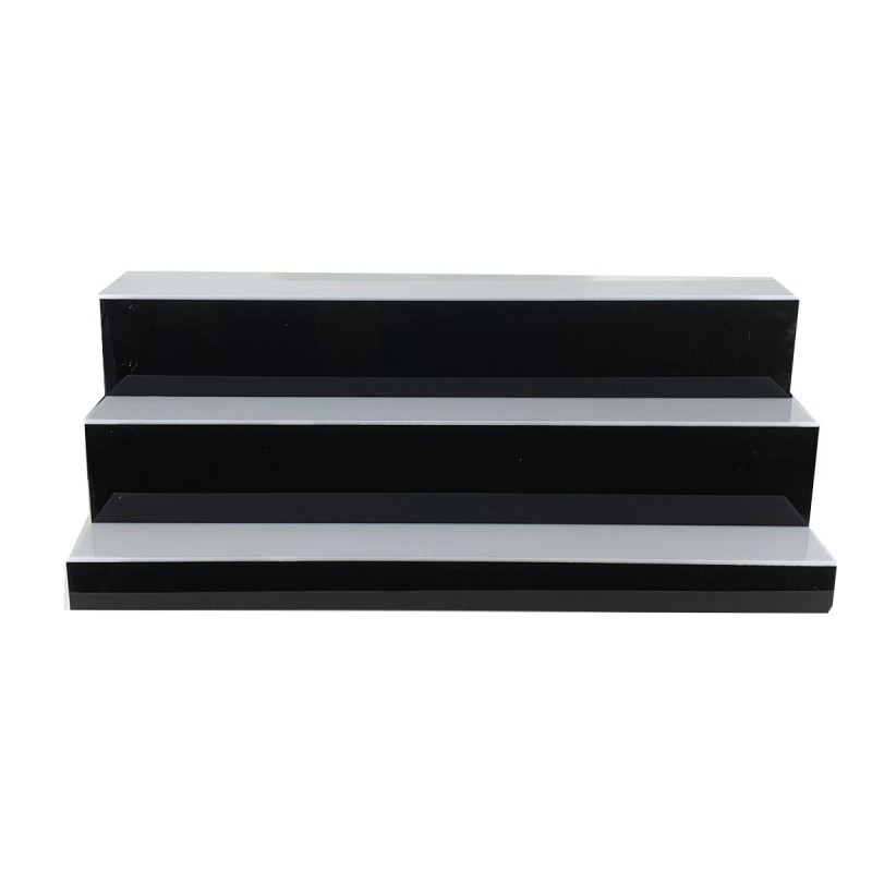 31" 3 Step Tier LED Lighted Shelves Illuminated Liquor Bottle