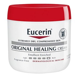 Eucerin Crema curativa original, crema corporal sin fragancia para piel seca, tarro de 16 onzas (paquete de 1)                                        