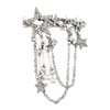 Rhinestone Star Hair Clip with Tassel Chain Y2K Bling Hair