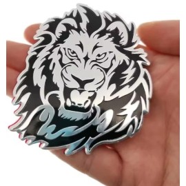 DIGIART INTERNATIONAL 3D LION BIG CAT WILDLIFE ALUMINUM CAR EMBLEM STICKER BADGE DECAL TIGER STICKER