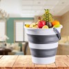 15L/4 Gal Large Collapsible Bucket with Handle - Portable Silicone