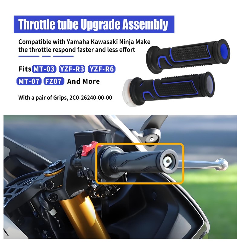 Throttle Tube Upgrade Assembly Compatible with Yamaha,Kawasaki,Ninja,Make The Throttle Respond