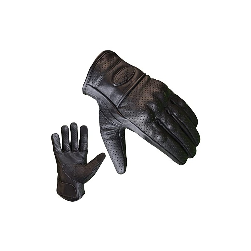 PROANTI Motorradhandschuhe Leder Sommer Motorrad Handschuhe Touchscreen Funktion (XL)