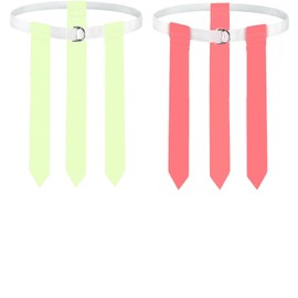 Glow in the Dark Flag Football Belts Set: 4 Adjustable Belts 12 Football Flags, Easy Tear-Away Design, Football Gear for Kid Youth Adult, Perfect for Camping Yard Beach Games, Glow Party Accessories