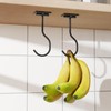 2-Pack Self Adhesive Banana Hook, Metal Banana Hanger Hook,Under Cabinet