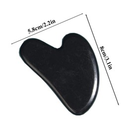 2 Pieces Body Gua Sha Tools, Robustness Stone Gua Sha Facial Tools for Jawline Sculpting and Puffiness Reducing, Facial Massager Tool, Black
