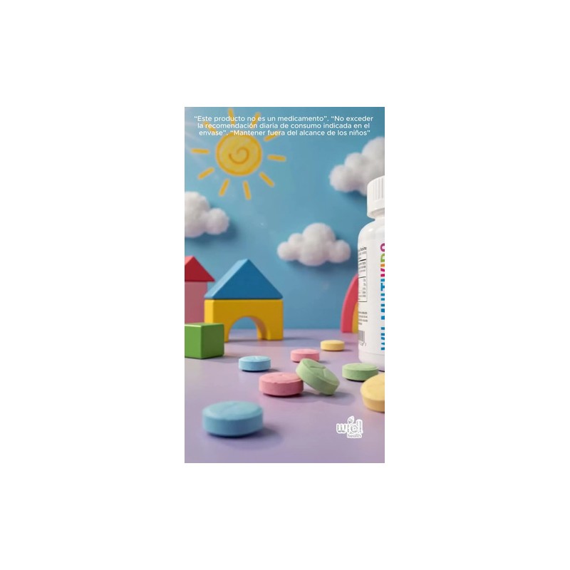 Multivitamínico Niños Widl Health 120 Tab Masticables Sabor Limón Mora