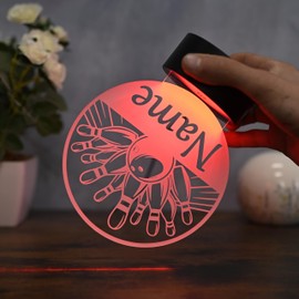 Optechvisual Personalisierte Bowling LED Lampe – Geschenk zum Geburtstag für Bowlingspieler & Fans Bowling Deko, Name, Kugel Accessoire, Vereinsgeschenk