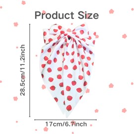 Large Hair Bows for Women Girls Red Big Strawberry Bow Hair Clips Accessories Fruit Big Bow Clips Barrettes for Styling Hawaii Birthday Party Favors 1Pcs