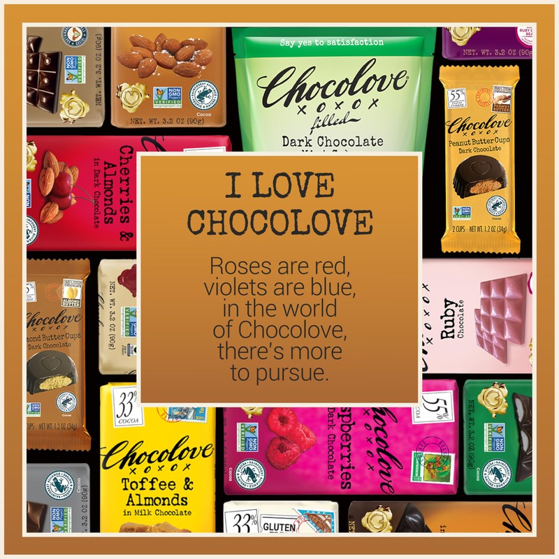 Chocolove Almonds & Sea Salt Dark Chocolate Bars | 55%