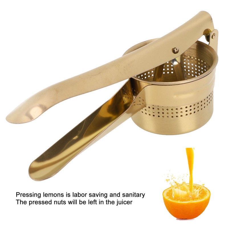 Lemon Squeezer Stainless Steel Long Handle Hand Held Juice Press