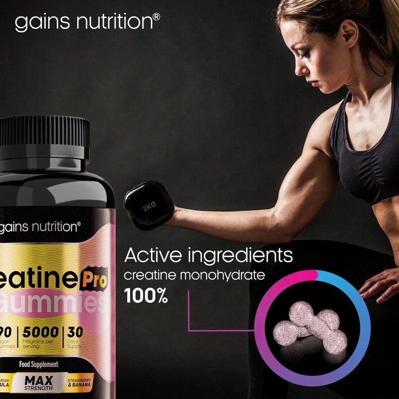 GN Creatine Pro Gummies | 90 Chewable Creatine Gummies for