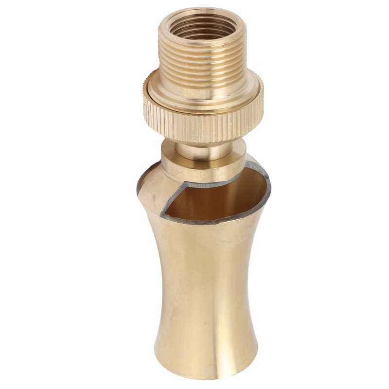 Brass Ice Tower Cedar Water Fountain Nozzle Spray Head Adjustable