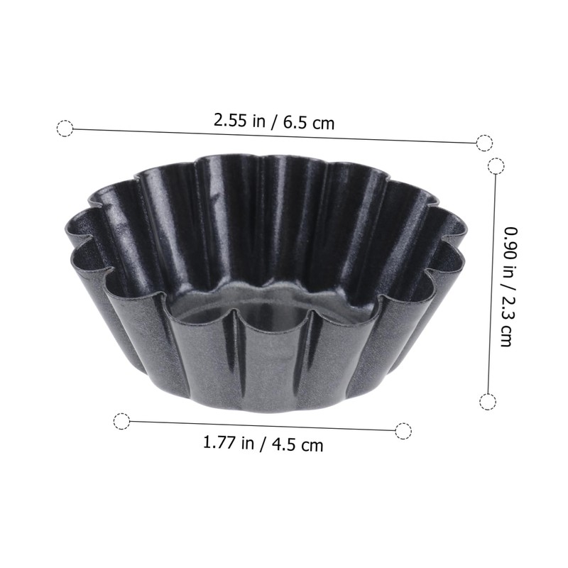 iplusmile 12pcs Non Stick Carbon Steel Mini Tart Molds for