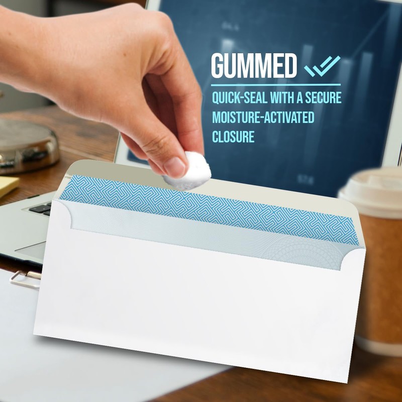 Compuchecks Double Window Envelopes - Gummed, Security Business Mailing Check