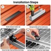 Solar Panel Mount Mounting Set for 2 Modules, 12 cm