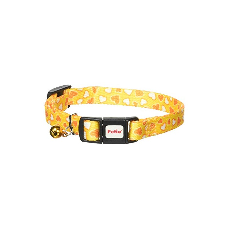 Cat Collar Heart Color Yellow Cat Collar M