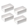 Rail Mount 2" x 3.5" White 4 Piece Kit