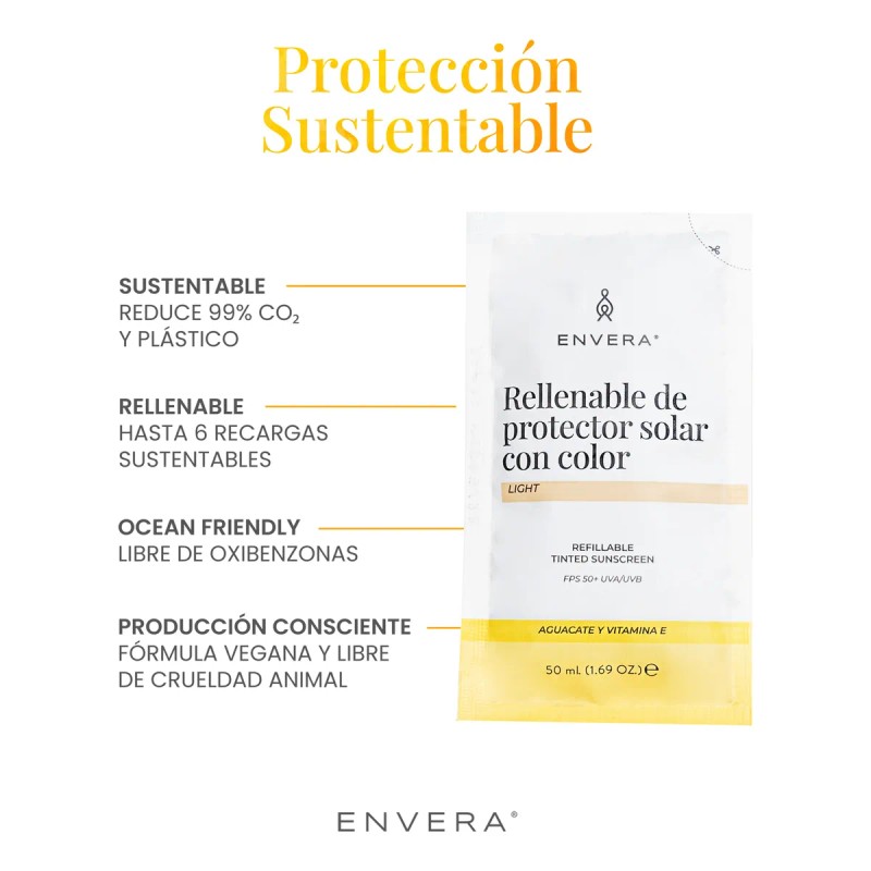 Rellenable Protector Solar Facial Color Light