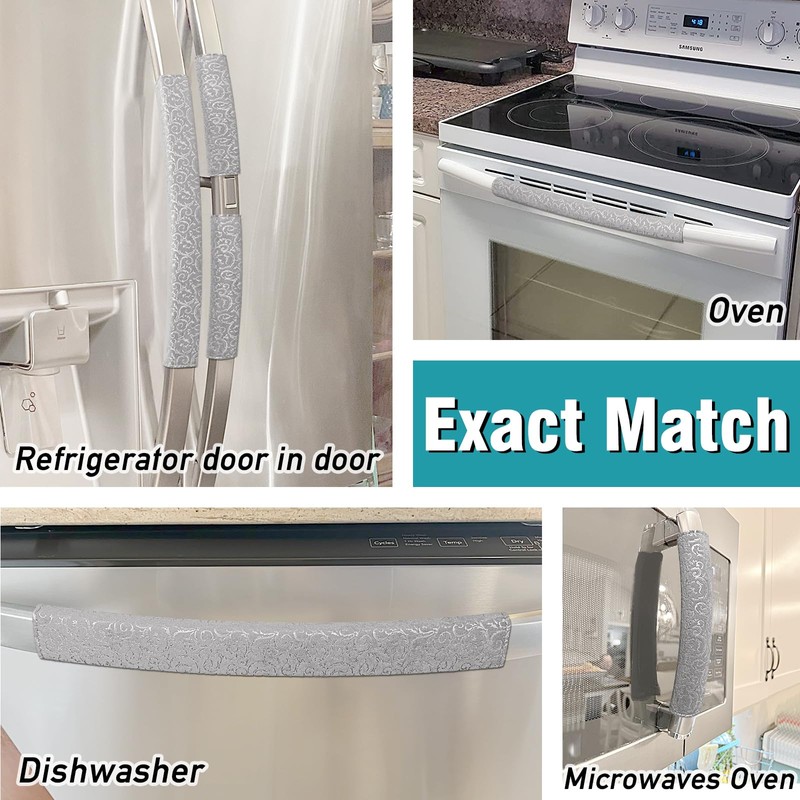 Refrigerator Door Handle Covers, Set of 6, Non-Slip Appliance Handle